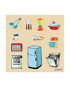 Aky-Gk0014P Ahşap Puzzle Ev Aletleri 30X30