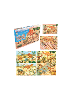 Aky-Gk0020B Dinazorlar Tema Puzzle 4 Lü Set