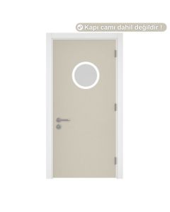 Kapı Tek Kanat Okul Açık Vizon Camlı