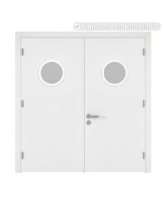 Kapı Çift Kanat Okul Beyaz Camlı