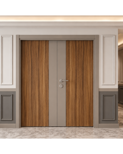 Kapı Çift Kanat Laminat Teak/Vizon