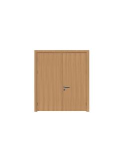 Çift Kanat Düz Laminant Kapı Meşe