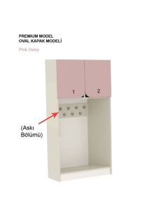 Premıum 2 Kapaklı (Askılı) Öğrenci Dolabı - Soft Pembe