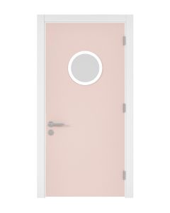 Kapı Tek Kanat Okul Açık Pembe Camlı