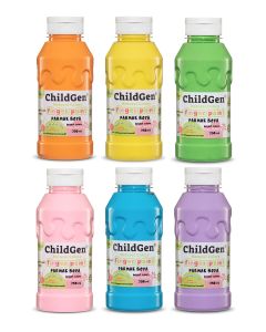 Süper Yıkanabilir 3'lü Parmak Boya Pastel Set (350 ml x 3) - 1. set renk