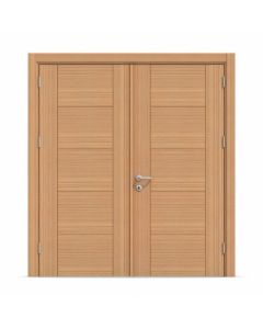 Kapı Çift Kanat Cilalı Teak